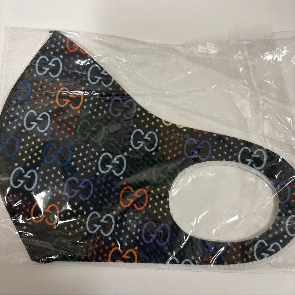 Assorted (5 pack) Designer Patterned Face Masks Set - Black, Brown, Blue